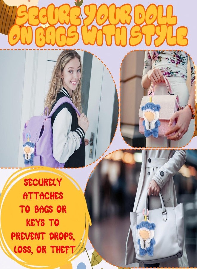 مجموعة حماية سلاسل مفاتيح الدمى متعددة الألوان من سيمجوينج، 5 قطع، لحماية الدمى مقاس 17 سم، حلقة مفاتيح 33 مم، تحافظ على قلادة الدمية القطيفة من الضياع والسرقة على الحقيبة، قفل حلقة ملون، إكسسوارات الدمى - Image 5